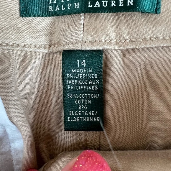 Lauren Ralph Lauren Tan slack capri pants womens 14 - Picture 4 of 8